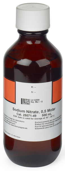 Reactivo Nitrato de Sodio 0.5M, 500 ml