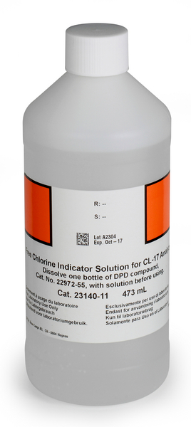 Reactivo Indicador de Cloro Libre para CL17, 473 ml