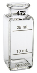 Celdas Cuadradas de Vidrio de 1&quot; Apareadas con Marcación a 10 &amp; 25 ml
